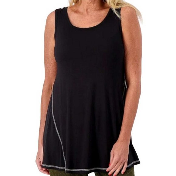 LOGO Layers by Lori Goldstein Tank Top with Contrast Stitching SMALL (313) - Picture 1 of 5